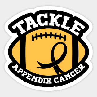 Appendix Cancer Awareness Tackle Appendix Cancer Football Sticker